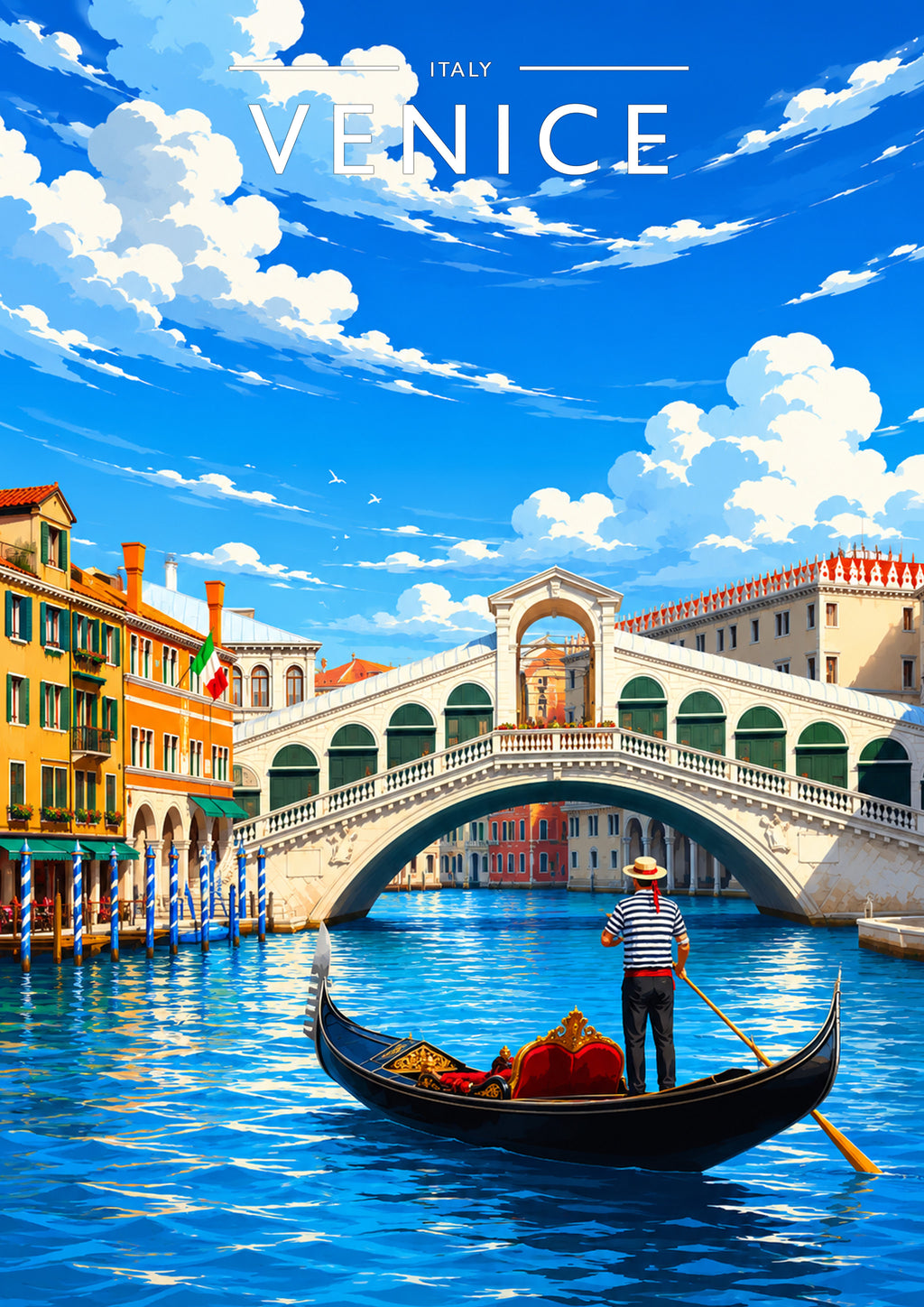 Venice Travel Poster - A4 travel poster print