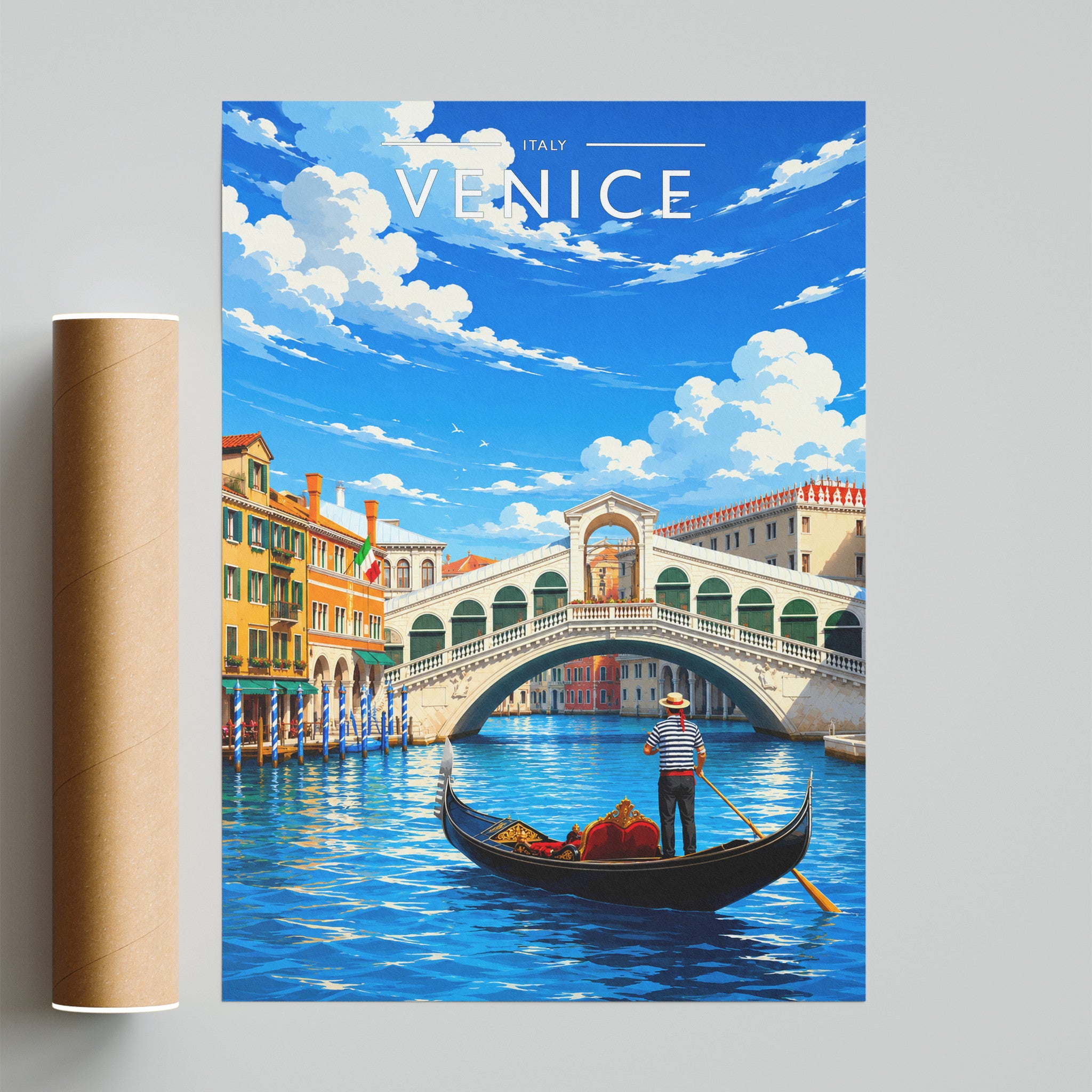 Venice Travel Poster - fine art print with shipping tube