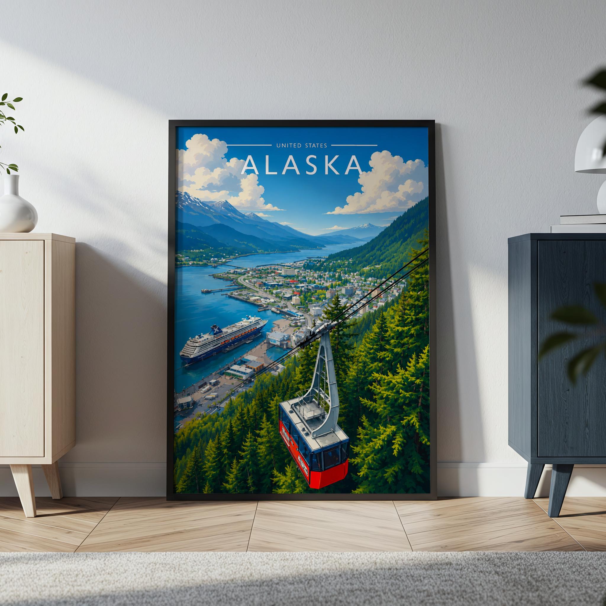 Alaska #2 Travel Poster in a black frame