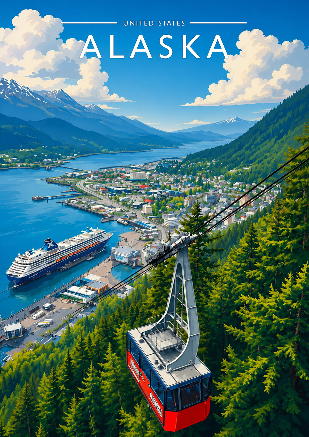 Alaska #2 Travel Poster - A4 travel poster print