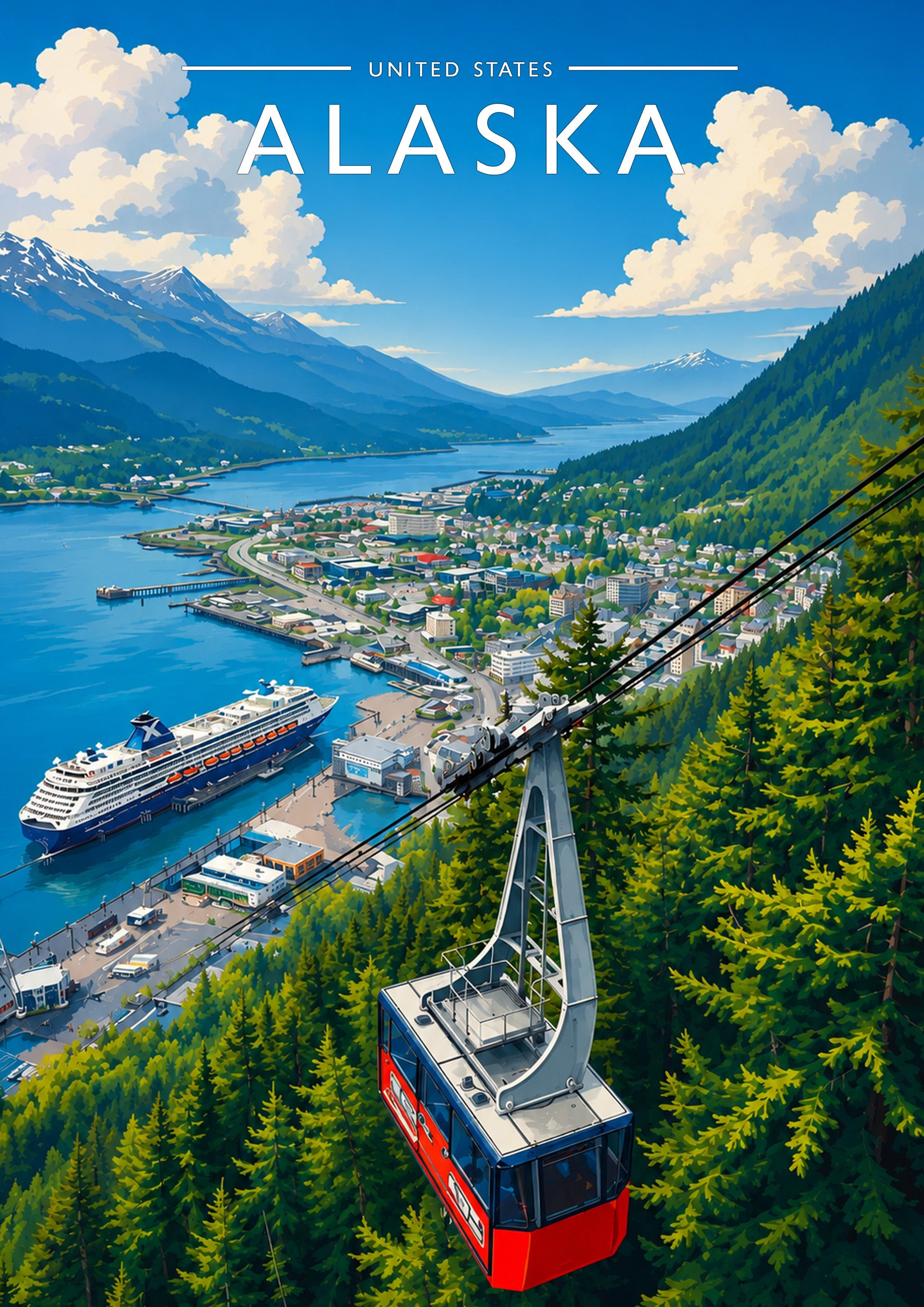 Alaska #2 Travel Poster - A4 travel poster print
