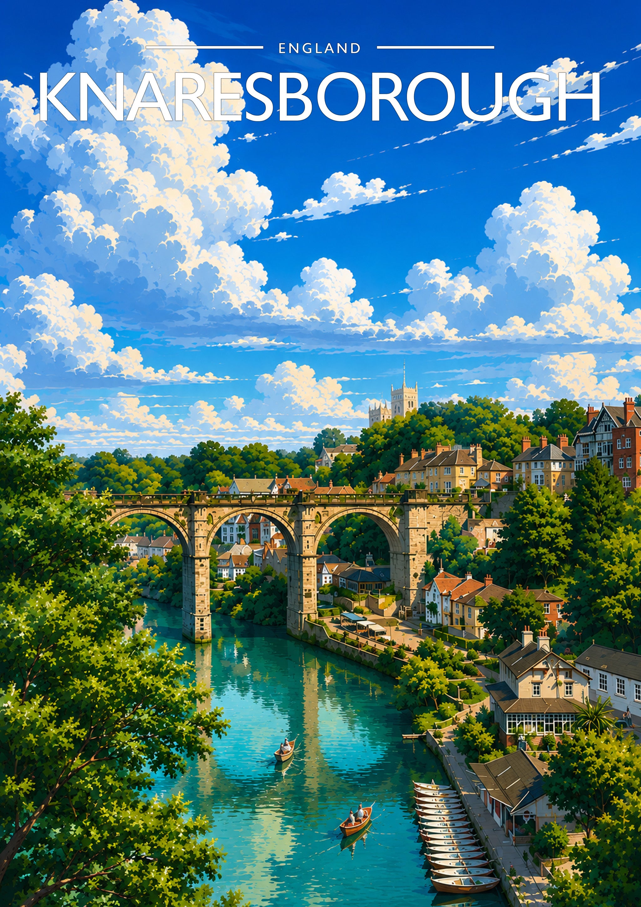 Knaresborough #2 Travel Poster - A4 travel poster print