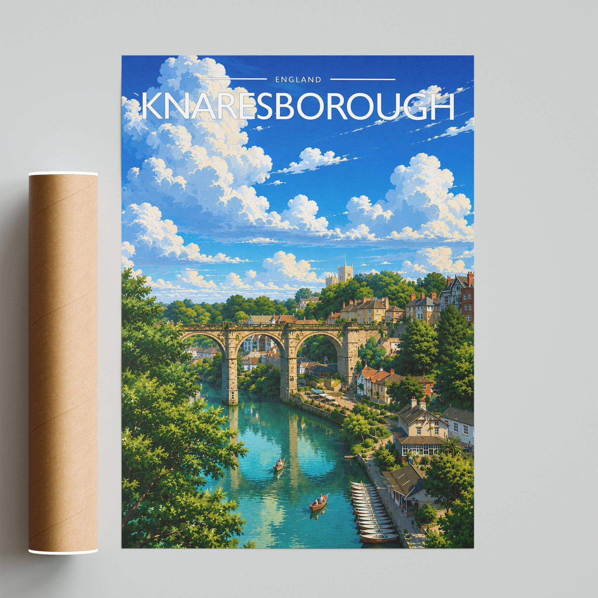 Knaresborough #2 Travel Poster - fine art print with shipping tube