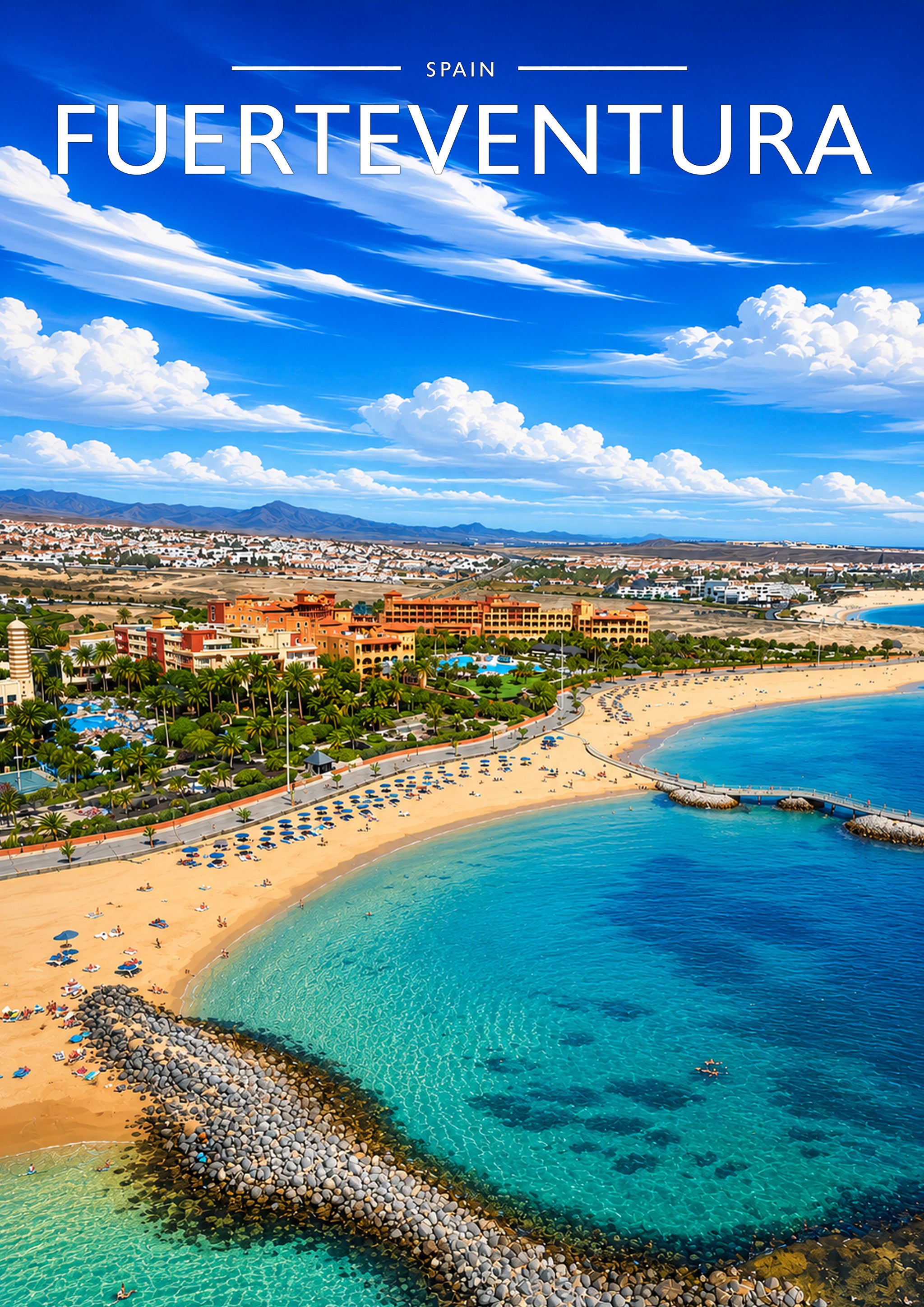Fuerteventura Travel Poster - A4 travel poster print