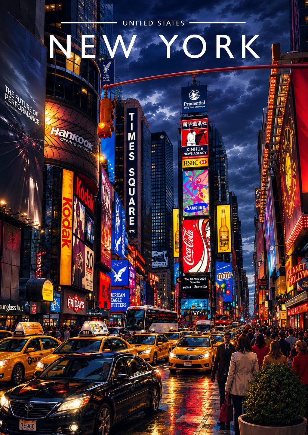 New York #4 Travel Poster - A4 travel poster print