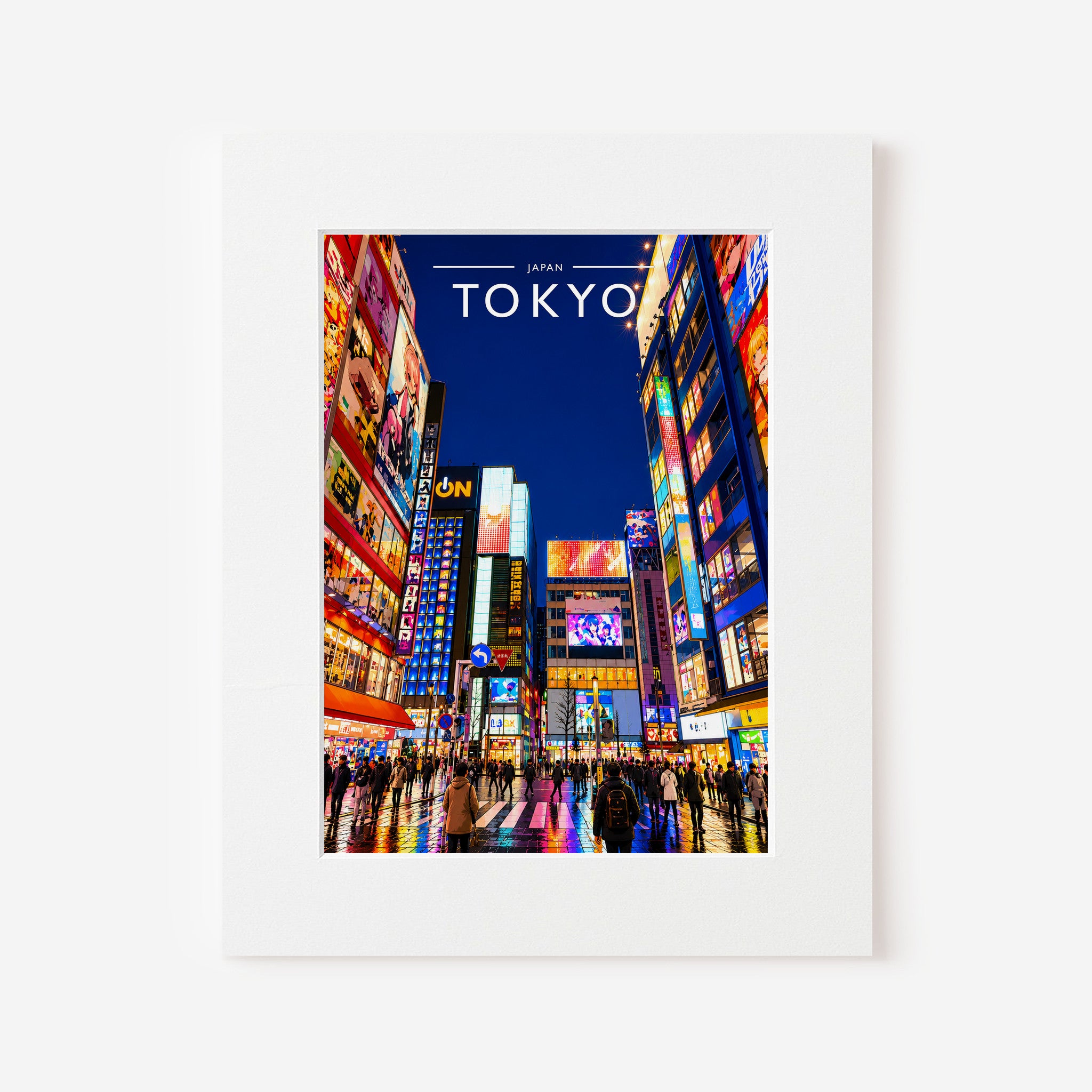 Tokyo #2 Travel Poster in a white mount