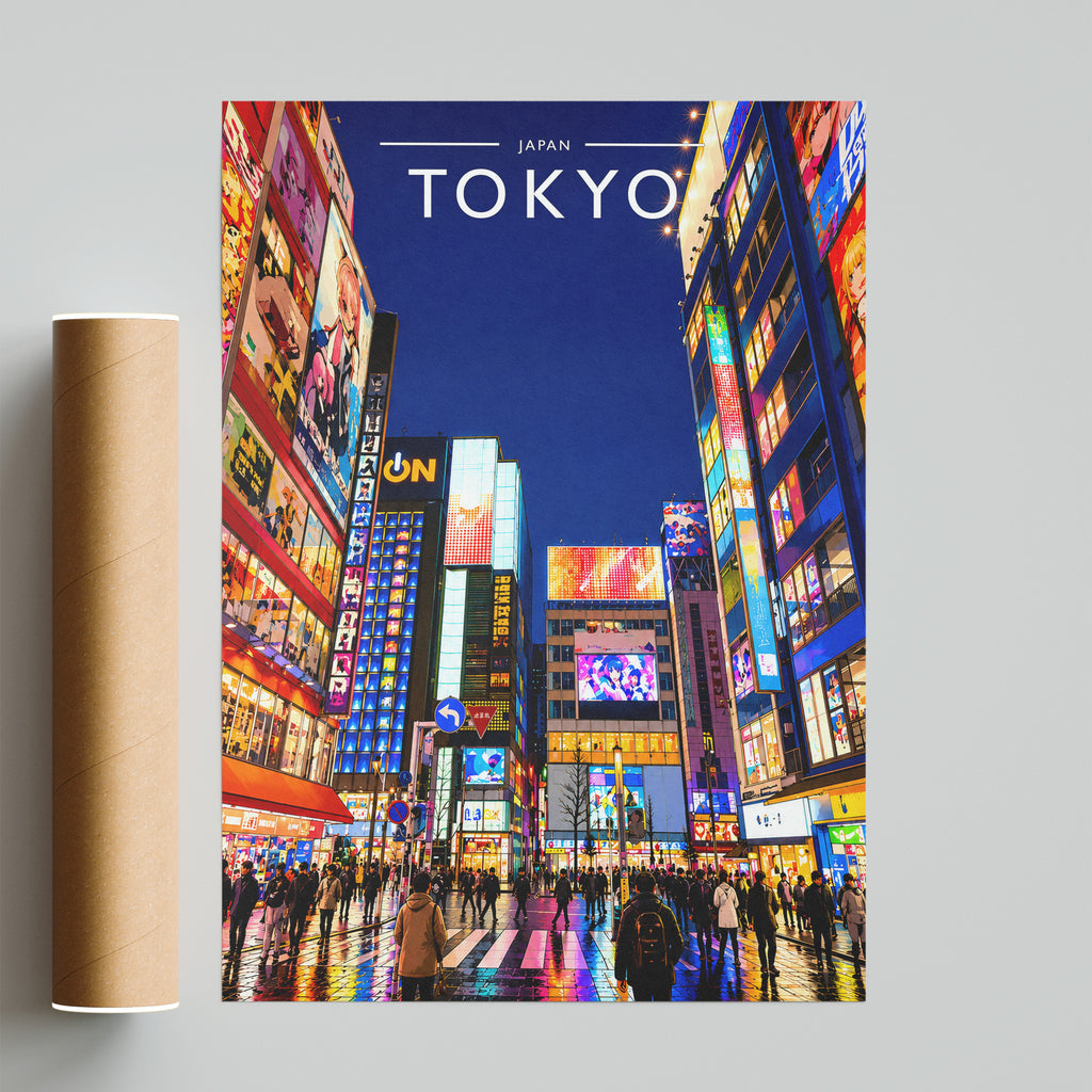 Tokyo #2 Travel Poster - fine art print with shipping tube