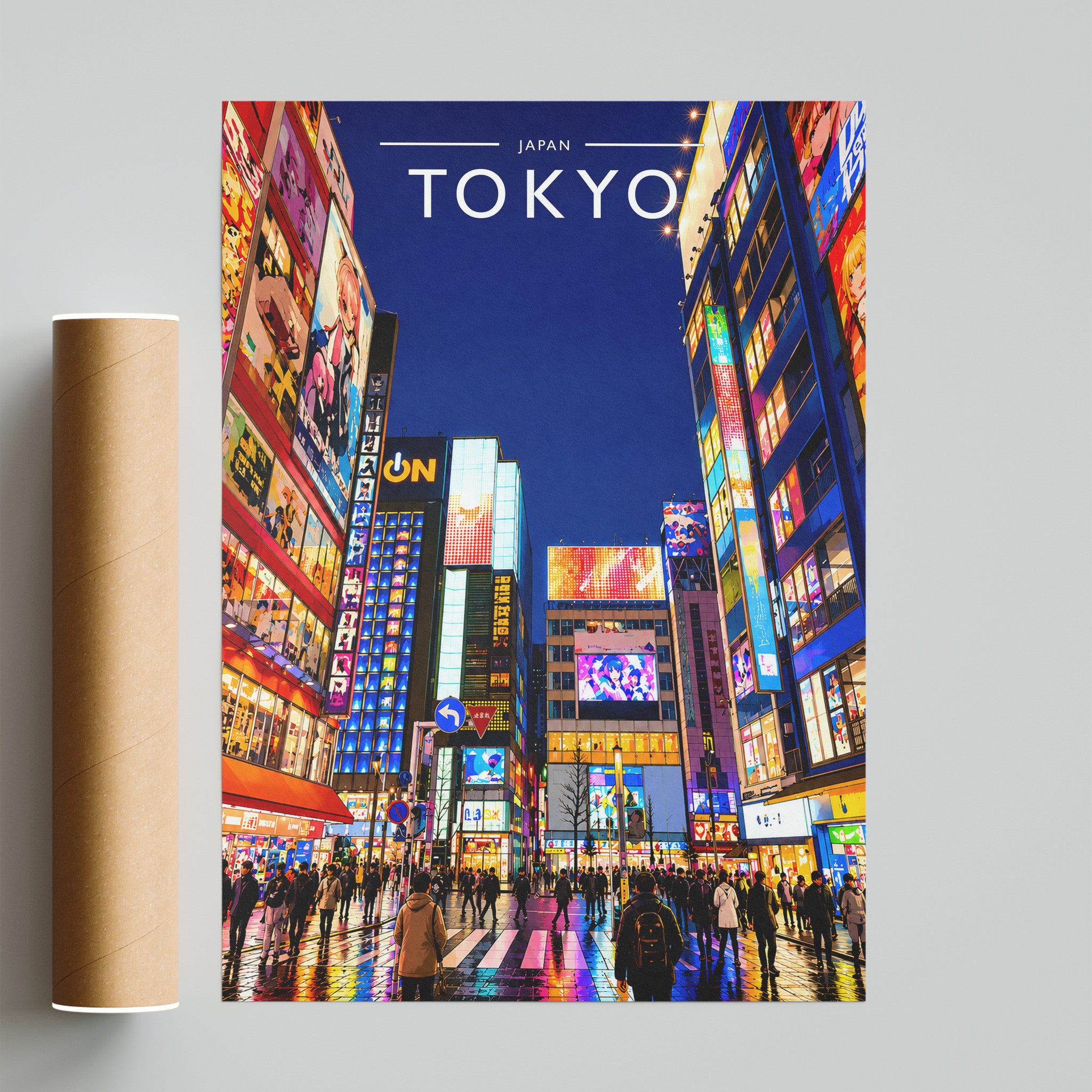 Tokyo #2 Travel Poster - fine art print with shipping tube