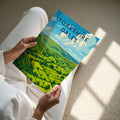 Yorkshire Dales Travel Poster - A4 print held in hand