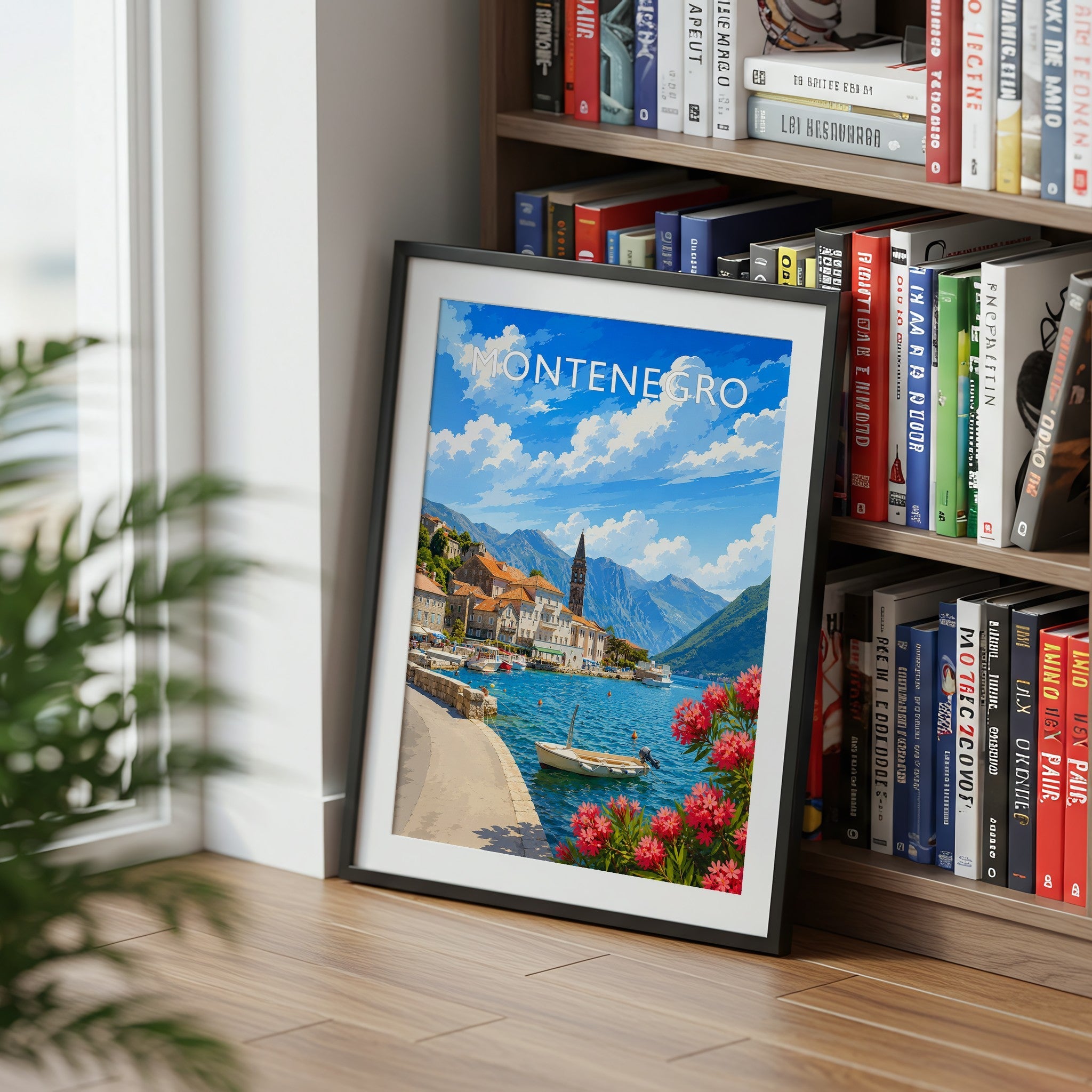 Montenegro #2 Travel Poster mounted in a black frame