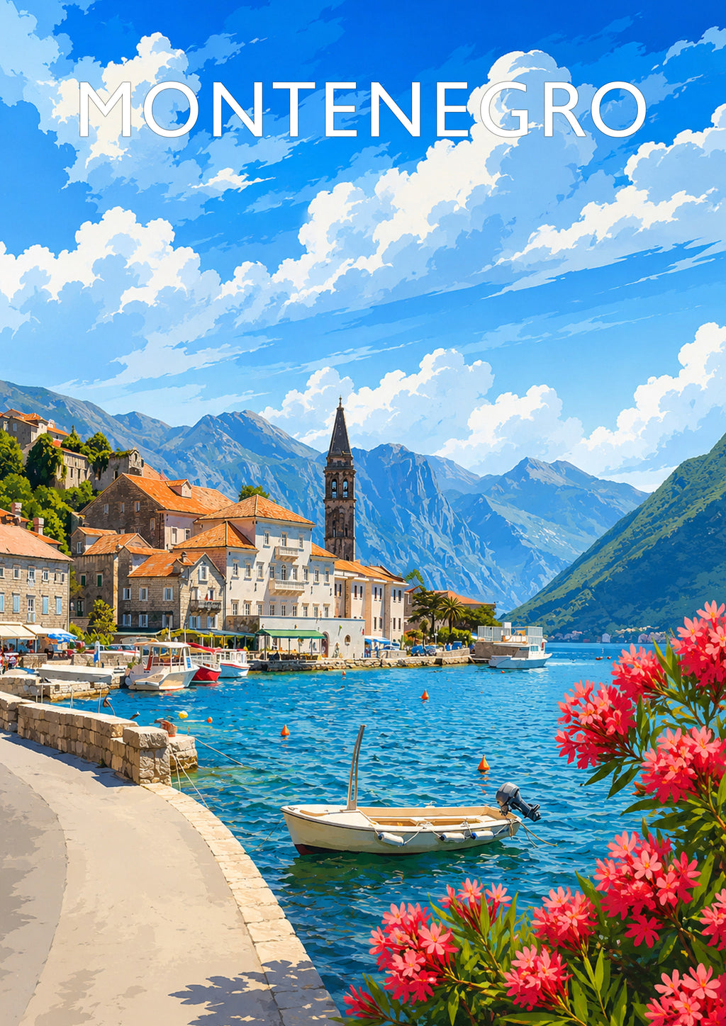 Montenegro #2 Travel Poster - A4 travel poster print