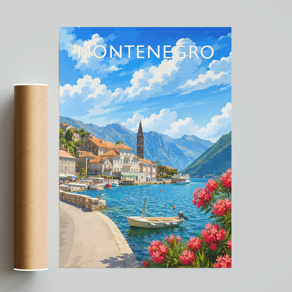 Montenegro #2 Travel Poster - fine art print with shipping tube