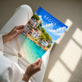 Begur Travel Poster - A4 print held in hand