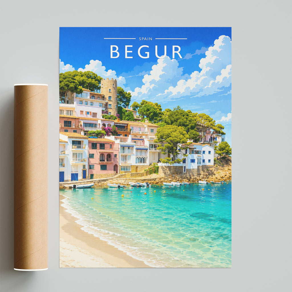 Begur Travel Poster - fine art print with shipping tube