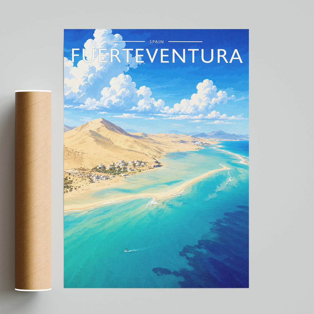 Fuerteventura #2 Travel Poster - fine art print with shipping tube