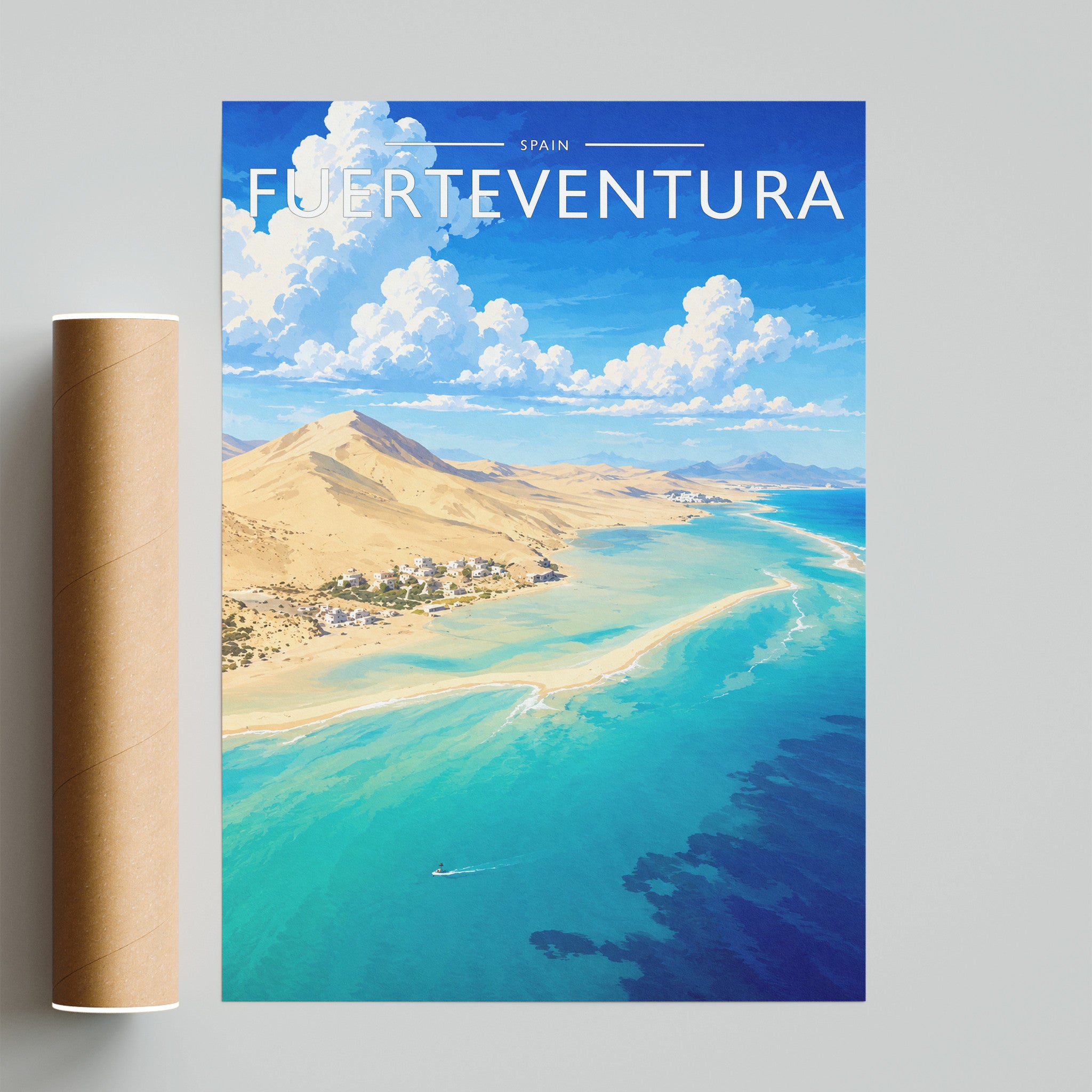 Fuerteventura #2 Travel Poster - fine art print with shipping tube