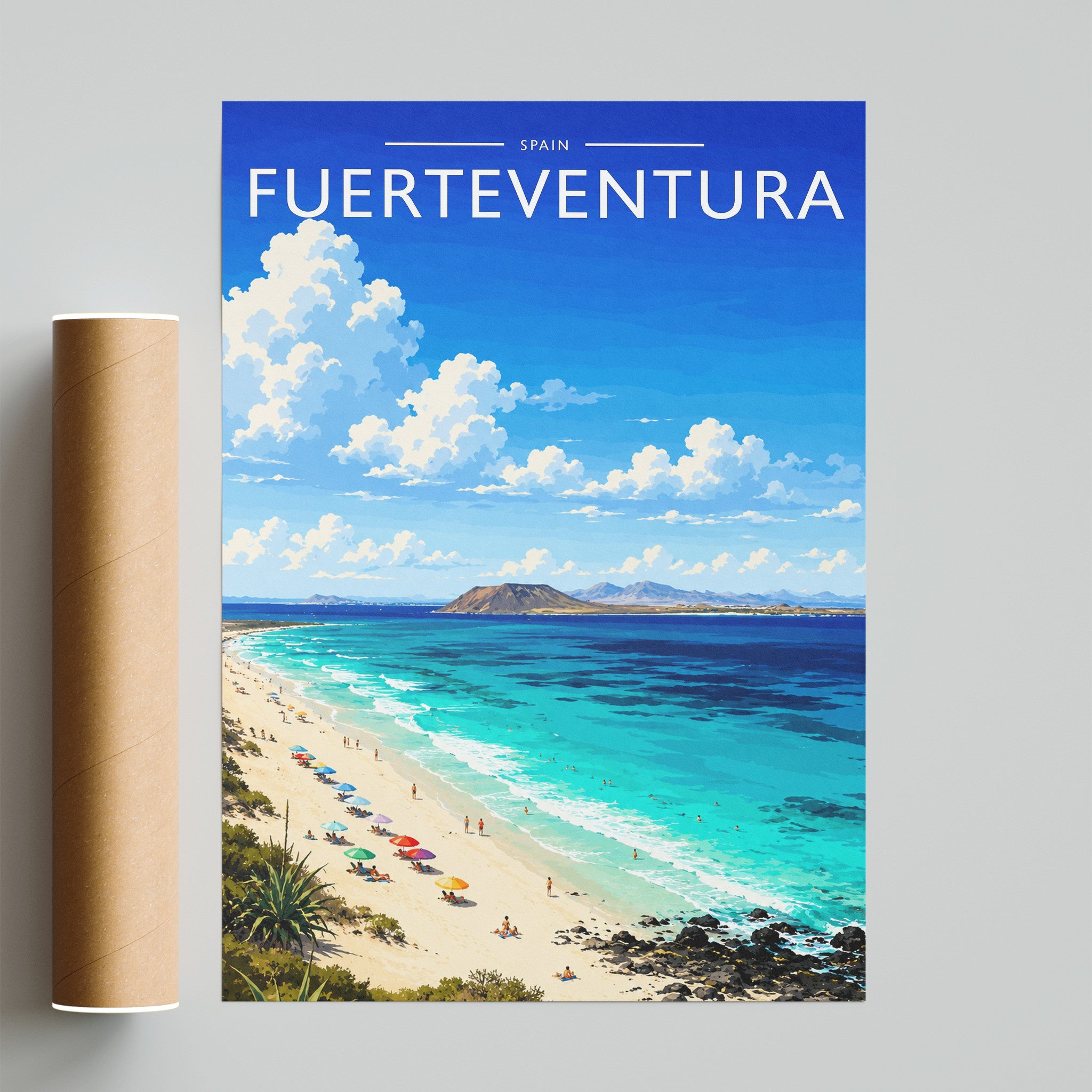 Fuerteventura #3 Travel Poster - fine art print with shipping tube