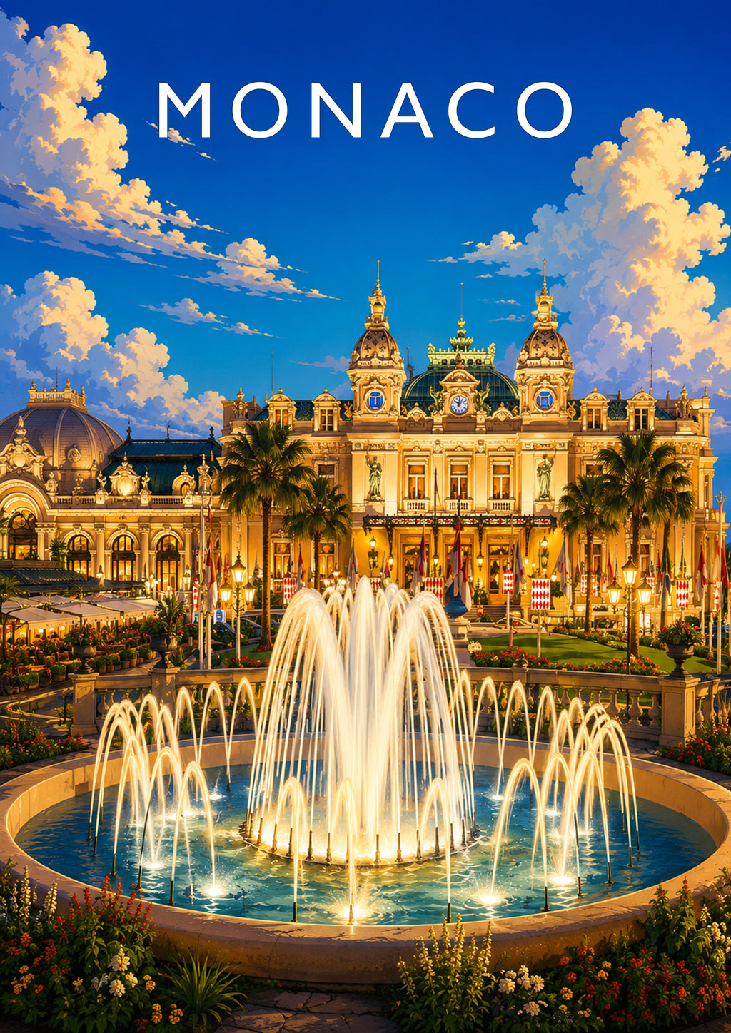 Monaco Travel Poster - A4 travel poster print