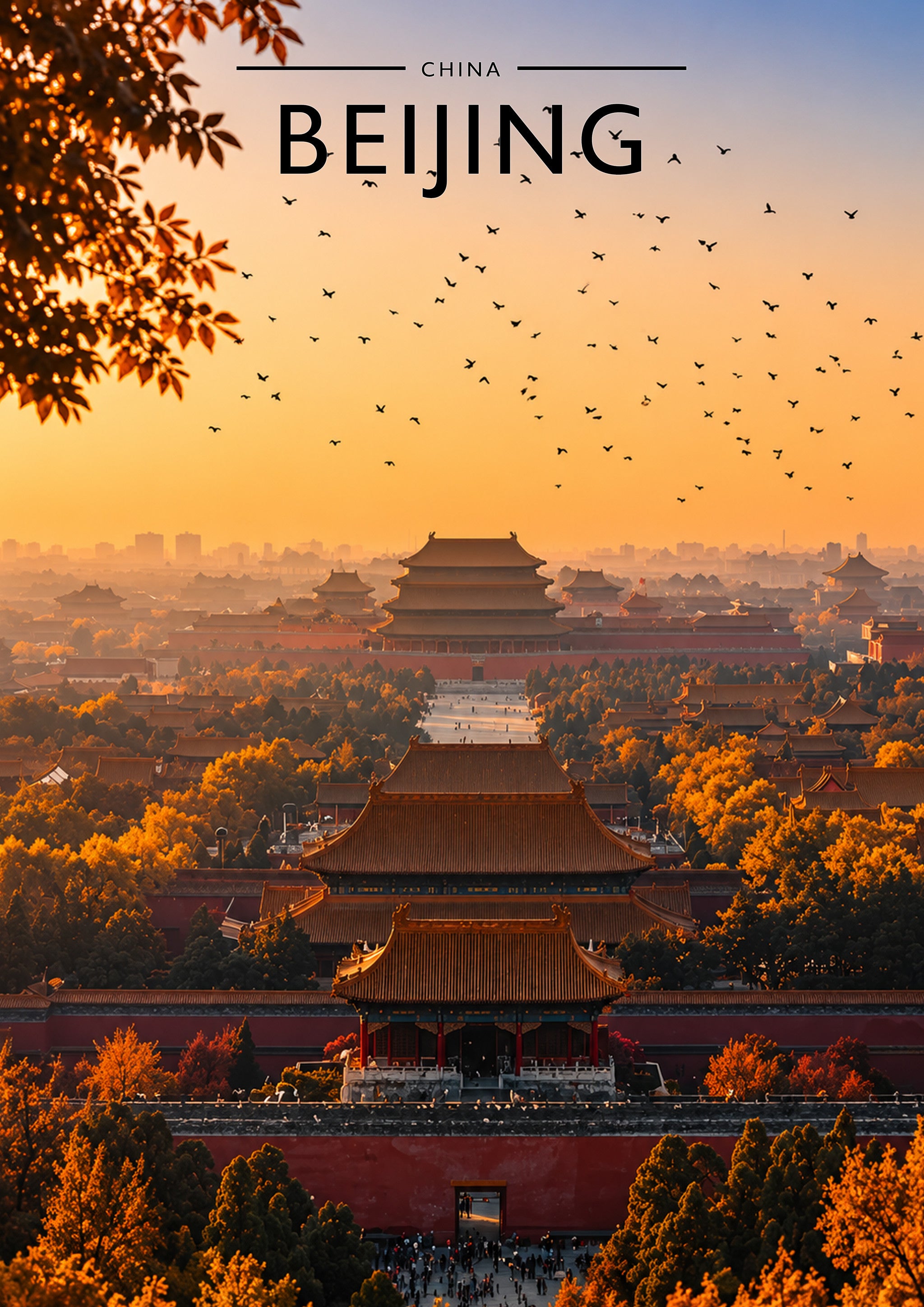 Beijing Travel Poster - A4 travel poster print