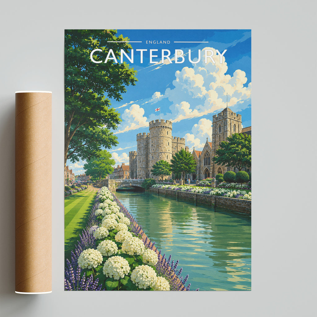 Canterbury #3 Travel Poster - fine art print with shipping tube