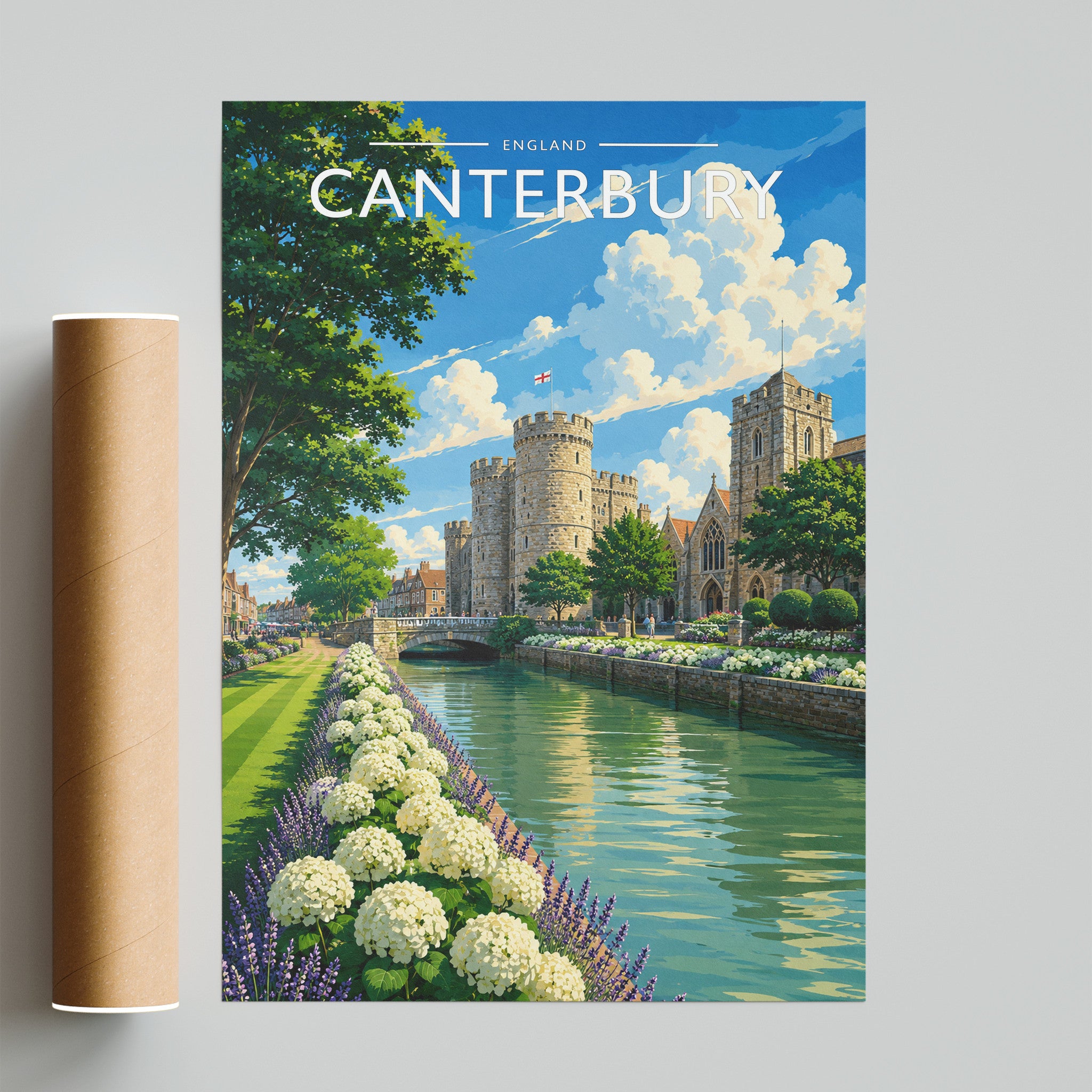 Canterbury #3 Travel Poster - fine art print with shipping tube