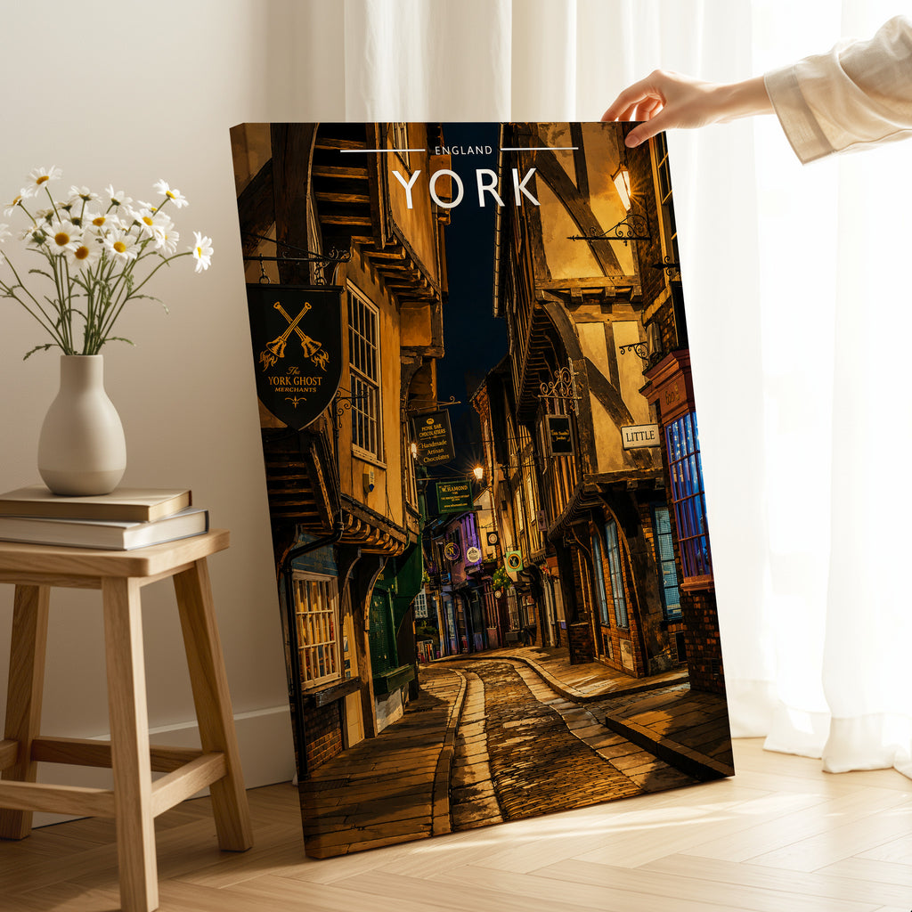York #3 Travel Poster as a gallery-wrapped canvas