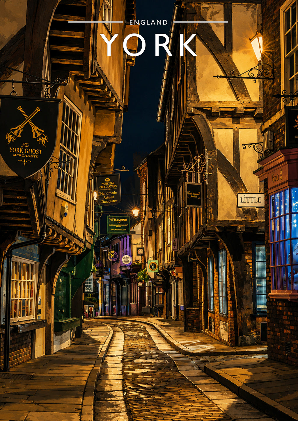 York #3 Travel Poster - A4 travel poster print