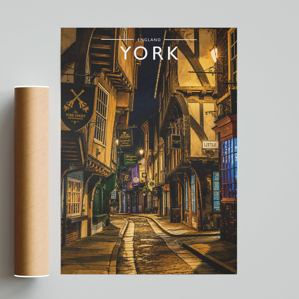 York #3 Travel Poster - fine art print with shipping tube