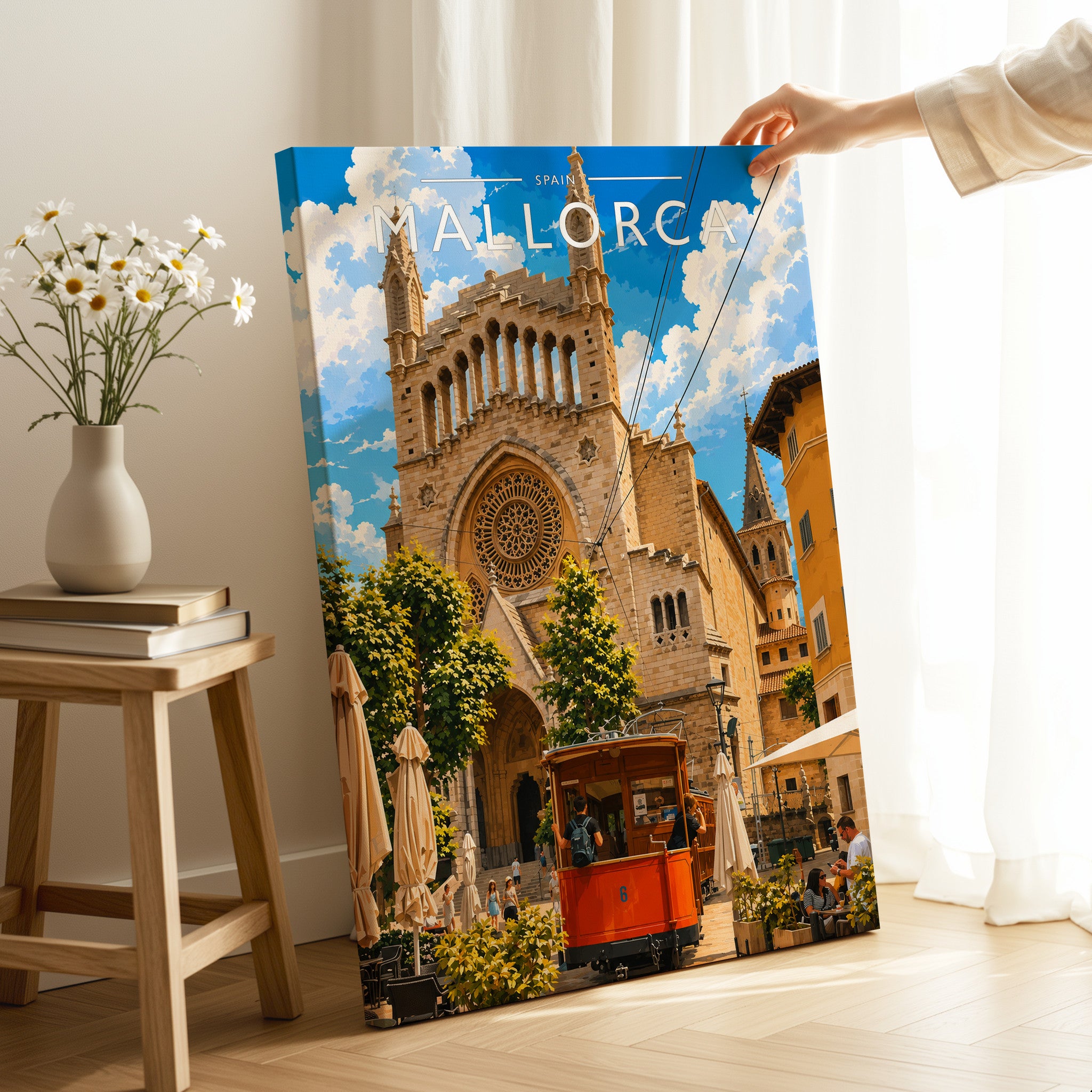Mallorca #3 Travel Poster as a gallery-wrapped canvas
