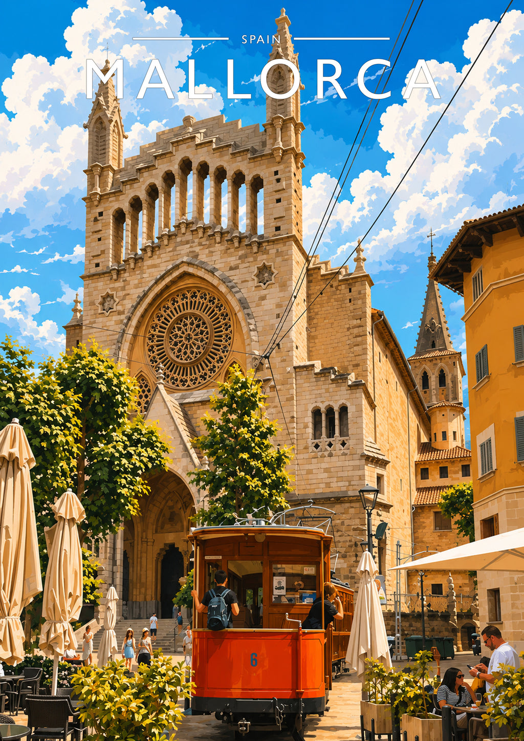 Mallorca #3 Travel Poster - A4 travel poster print