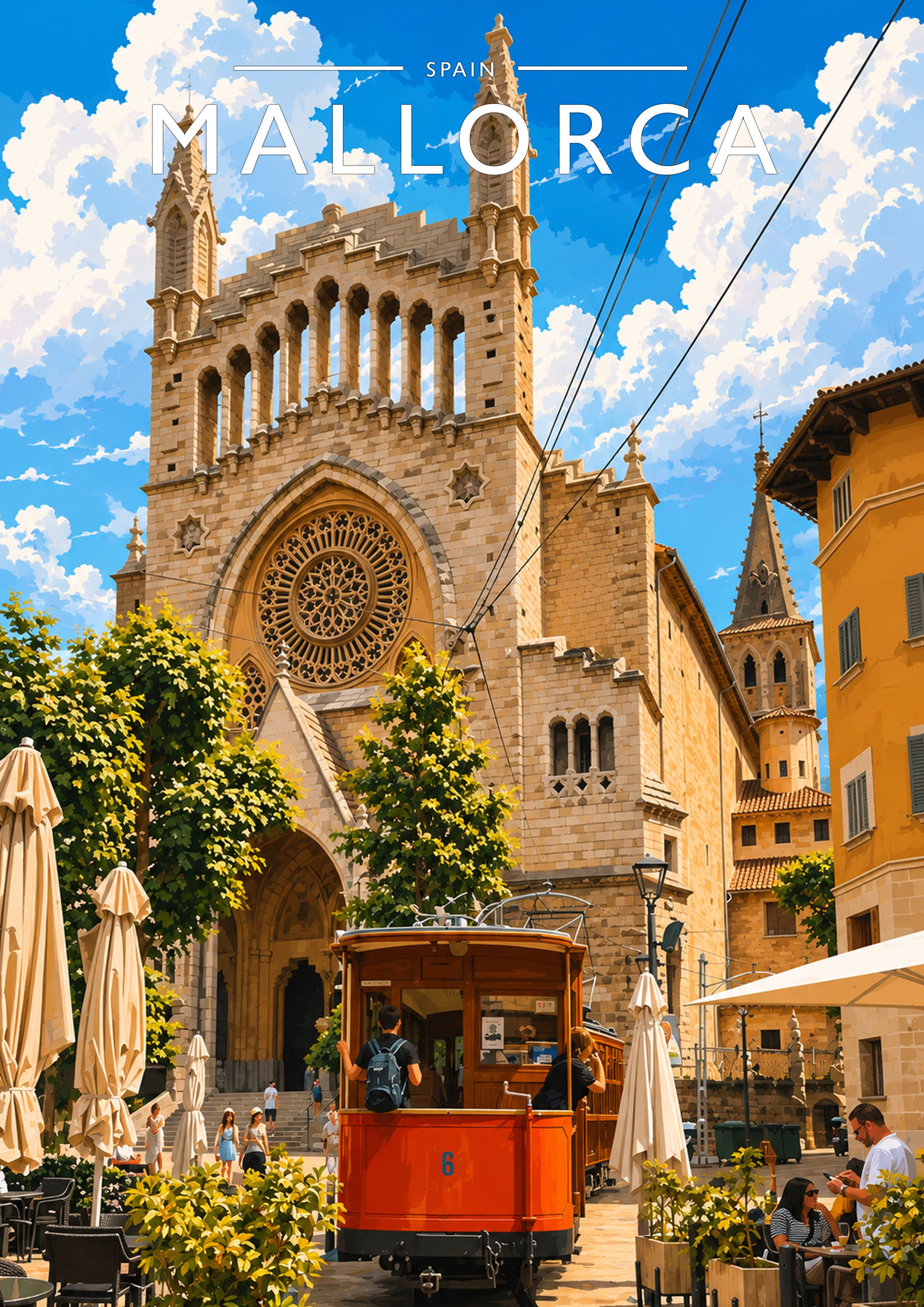 Mallorca #3 Travel Poster - A4 travel poster print