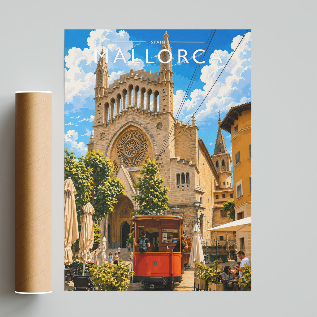 Mallorca #3 Travel Poster - fine art print with shipping tube