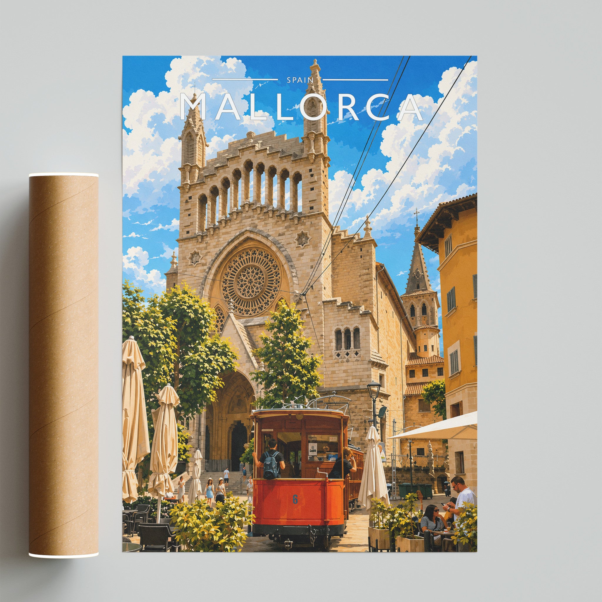 Mallorca #3 Travel Poster - fine art print with shipping tube