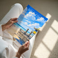 Gold Coast Travel Poster - A4 print held in hand