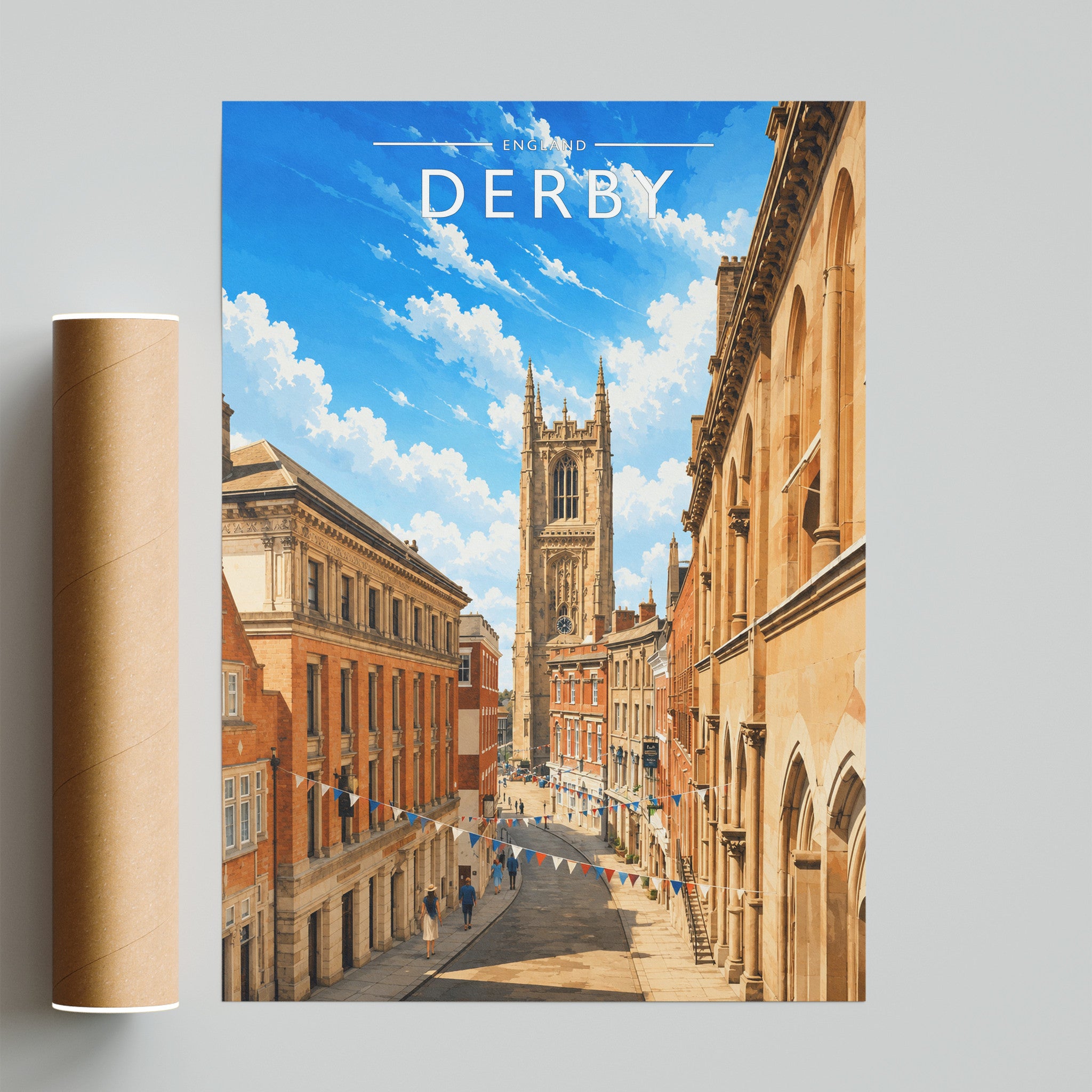 Derby Travel Poster - fine art print with shipping tube