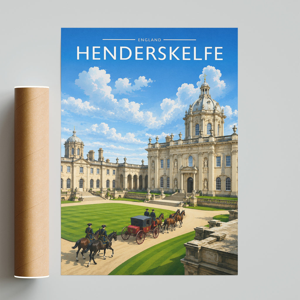 Henderskelfe Travel Poster - fine art print with shipping tube