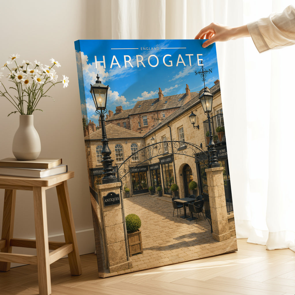 Harrogate Travel Poster as a gallery-wrapped canvas
