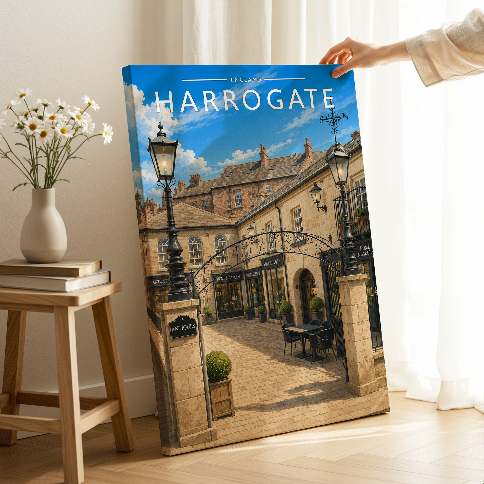 Harrogate Travel Poster as a gallery-wrapped canvas