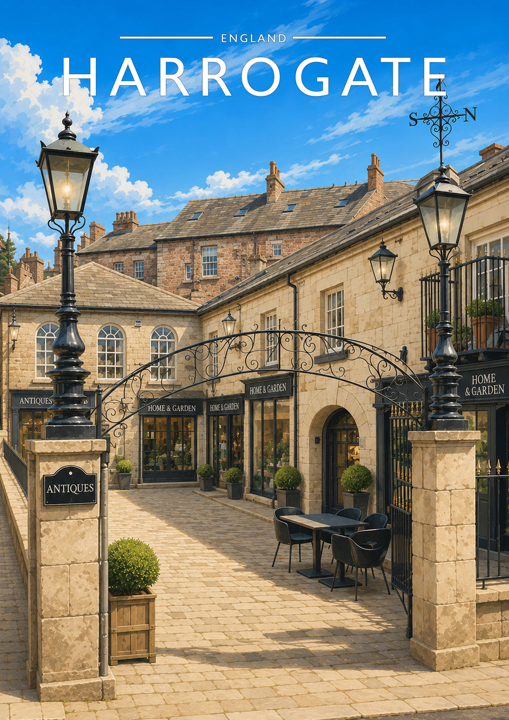 Harrogate Travel Poster - A4 travel poster print