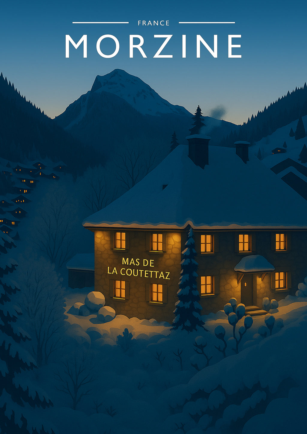 Morzine Travel Poster - A4 travel poster print