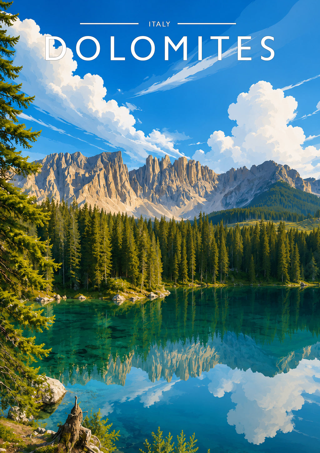 Dolomites #2 Travel Poster - A4 travel poster print