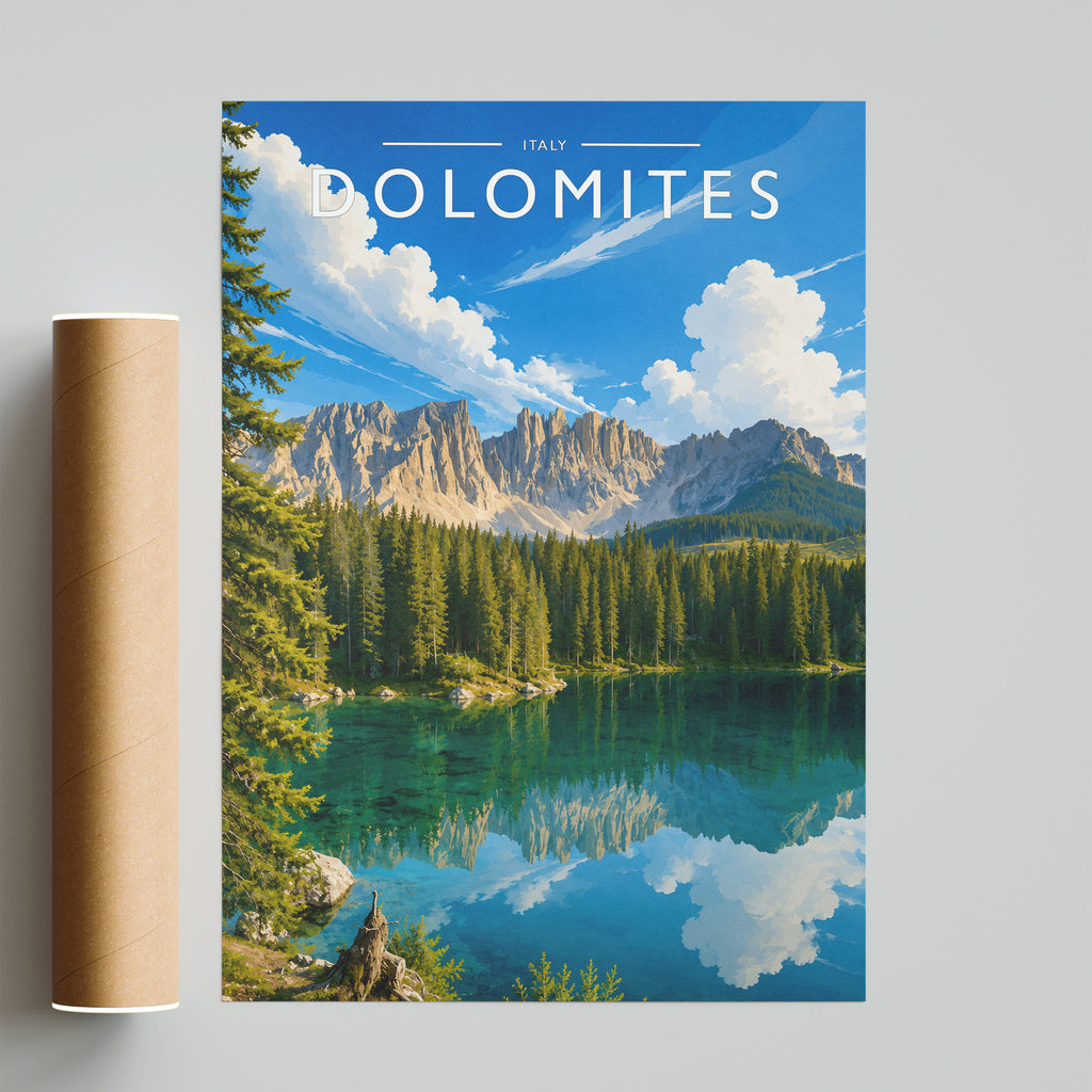 Dolomites #2 Travel Poster - fine art print with shipping tube