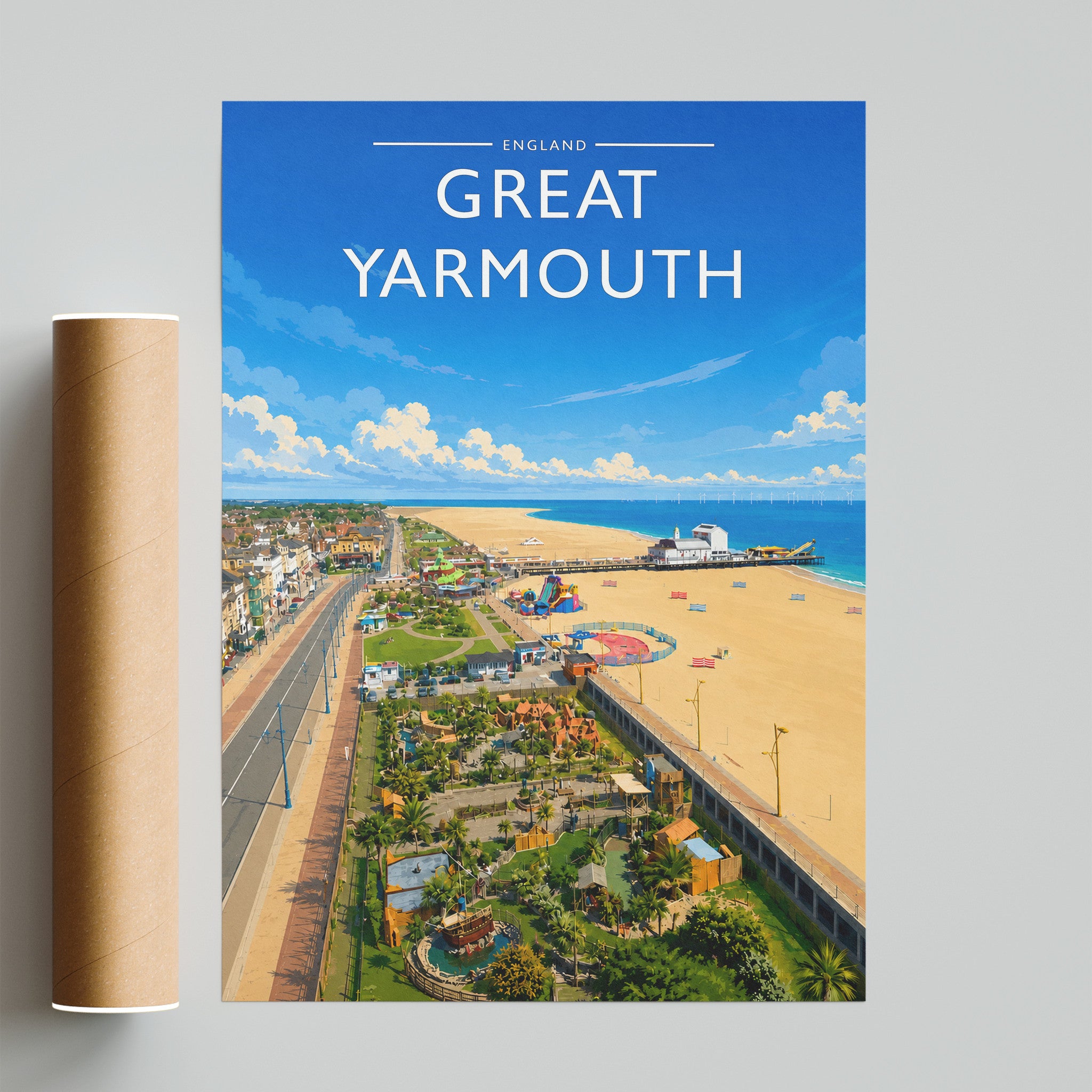 Great Yarmouth #2 Travel Poster - fine art print with shipping tube