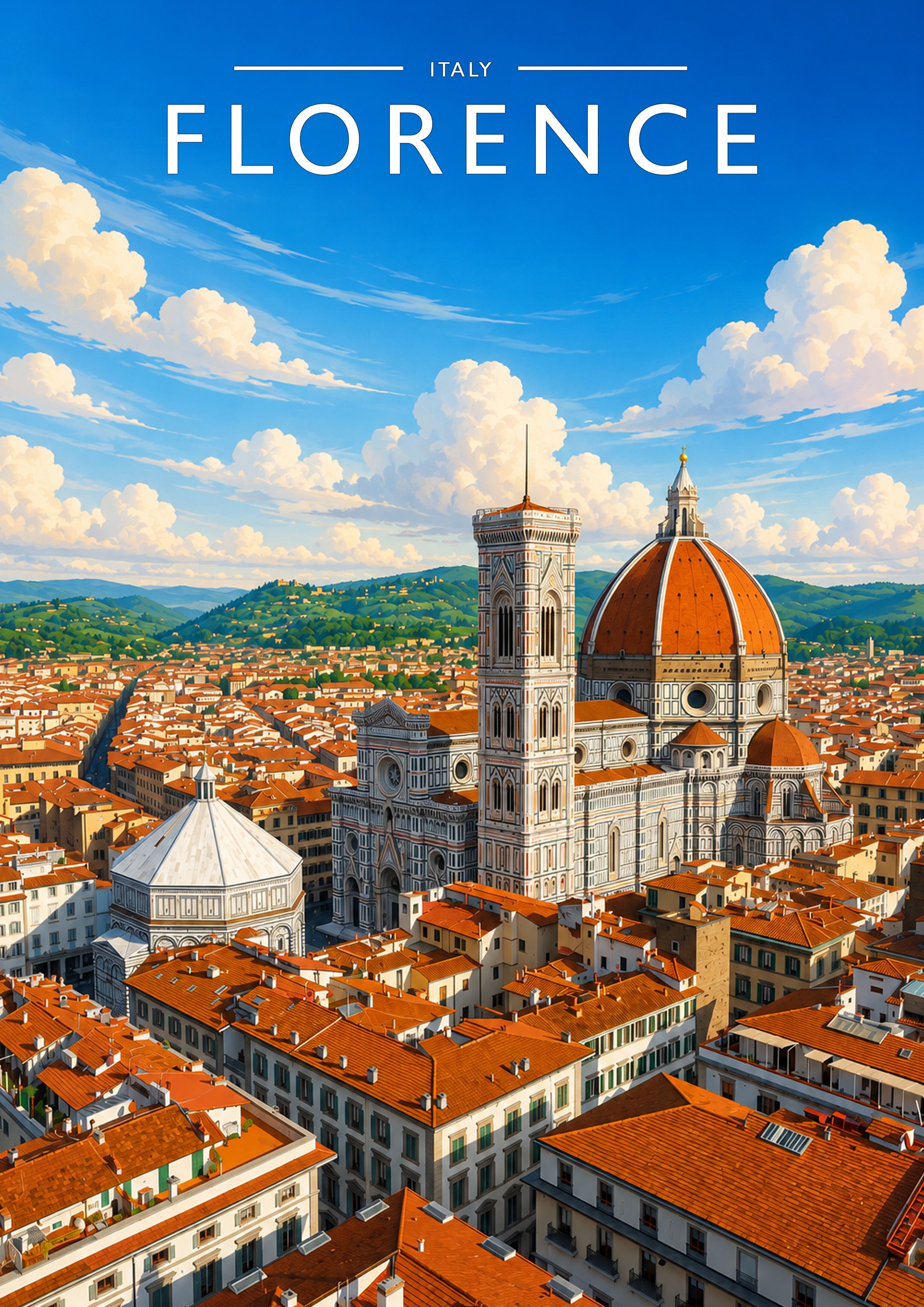 Florence #2 Travel Poster - A4 travel poster print