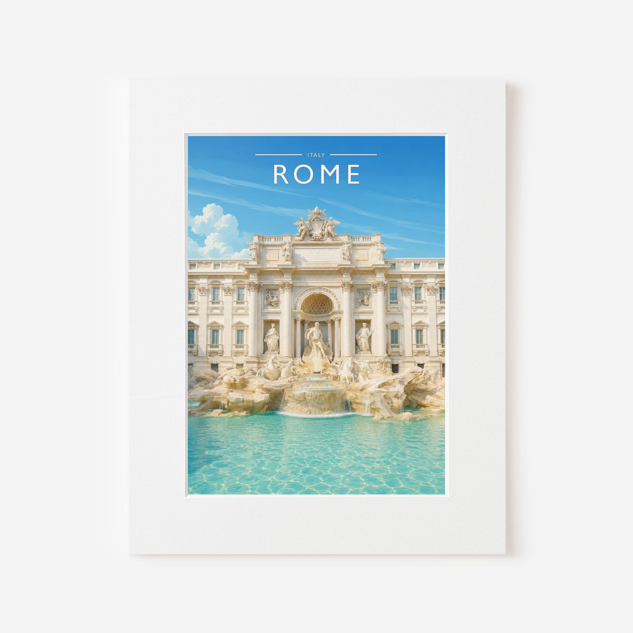 Rome #2 Travel Poster in a white mount