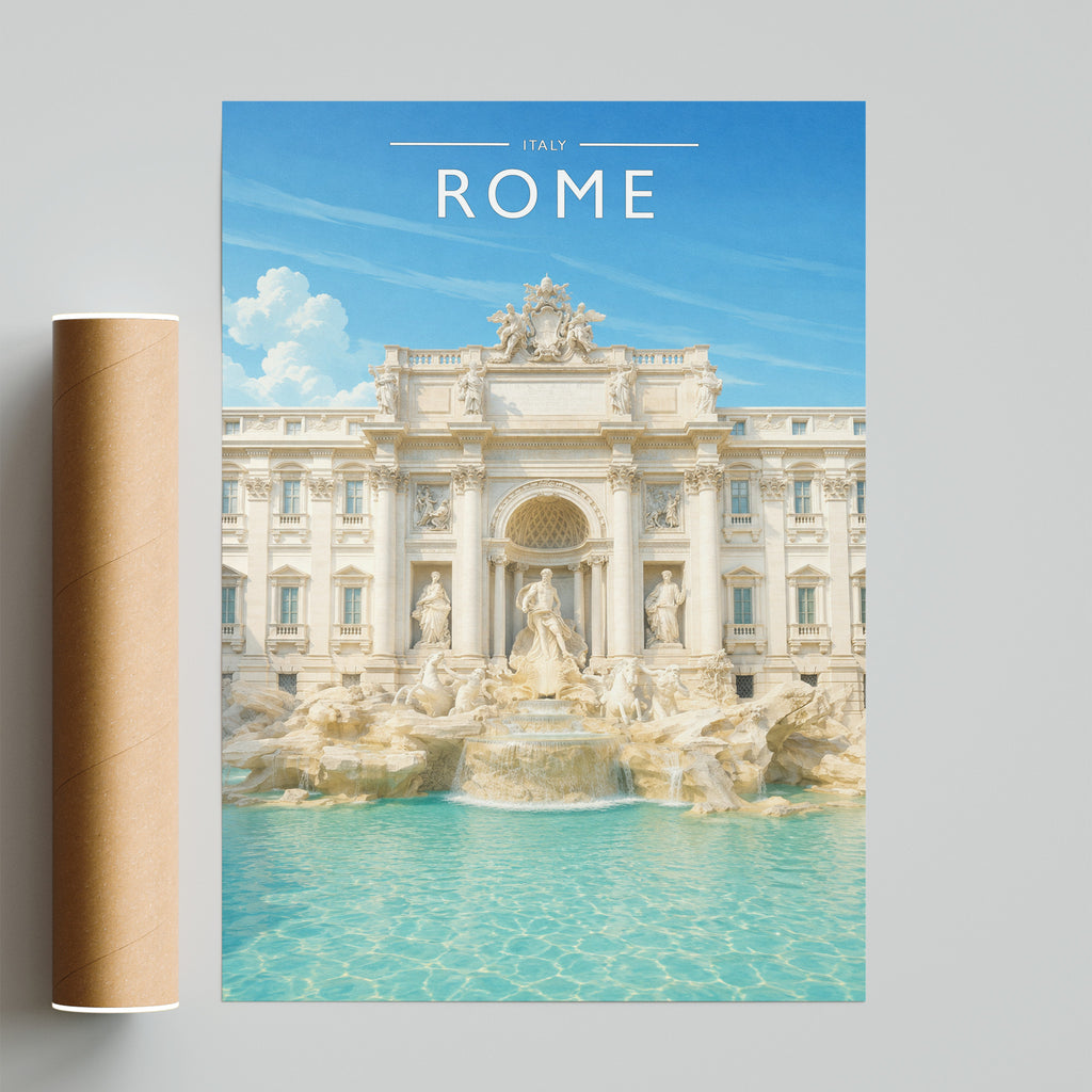 Rome #2 Travel Poster - fine art print with shipping tube