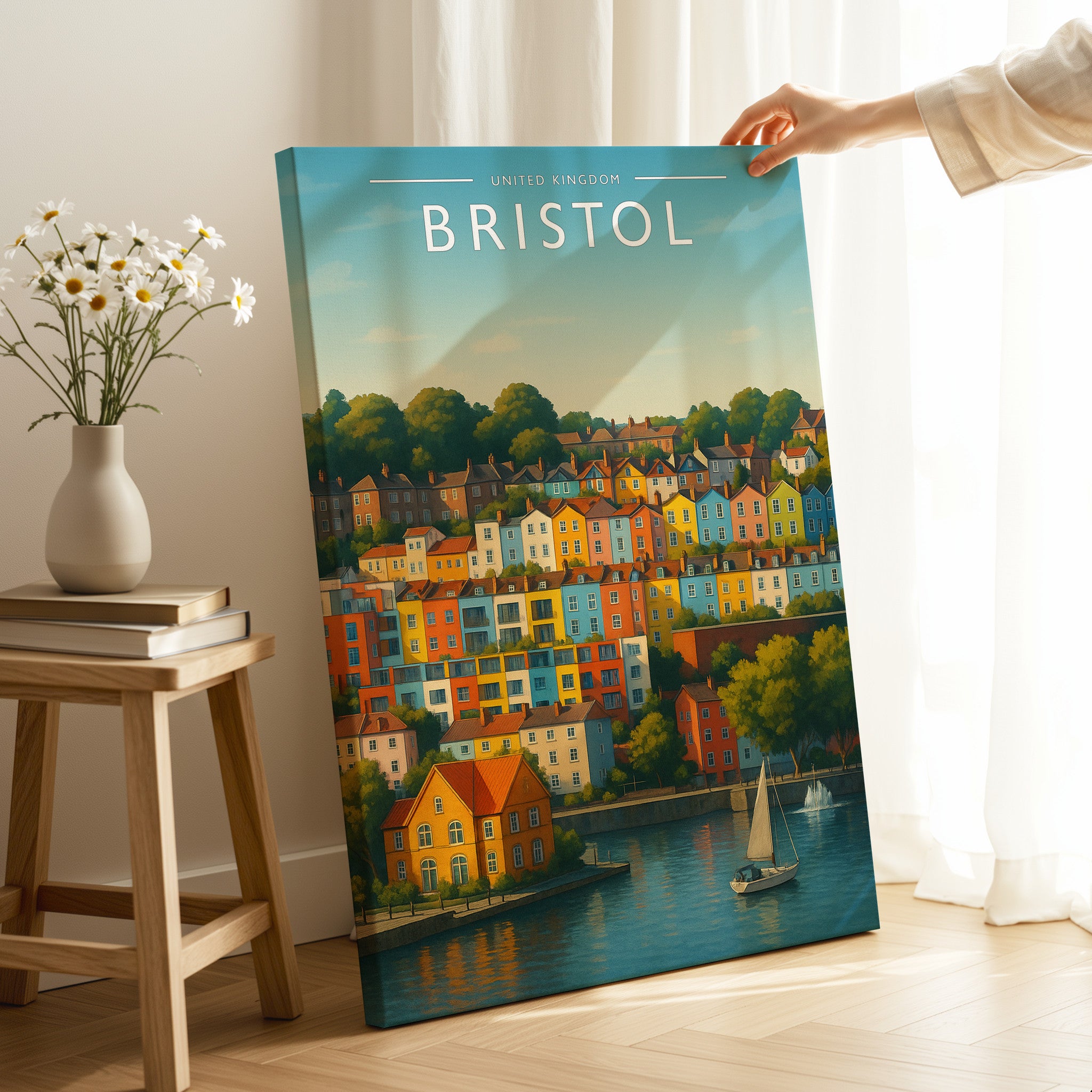 Bristol Travel Poster as a gallery-wrapped canvas