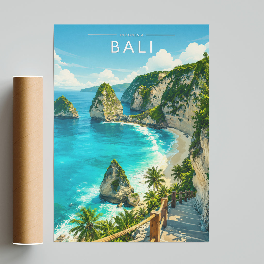 Bali #3 Travel Poster - fine art print with shipping tube