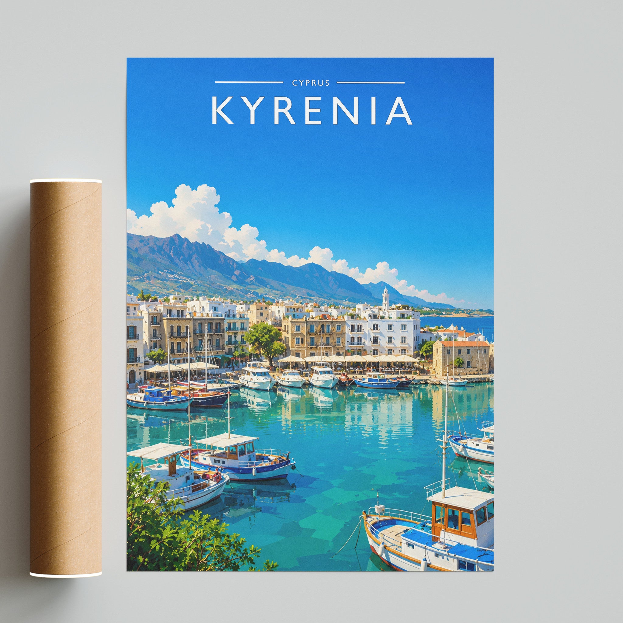 Kyrenia Travel Poster - fine art print with shipping tube