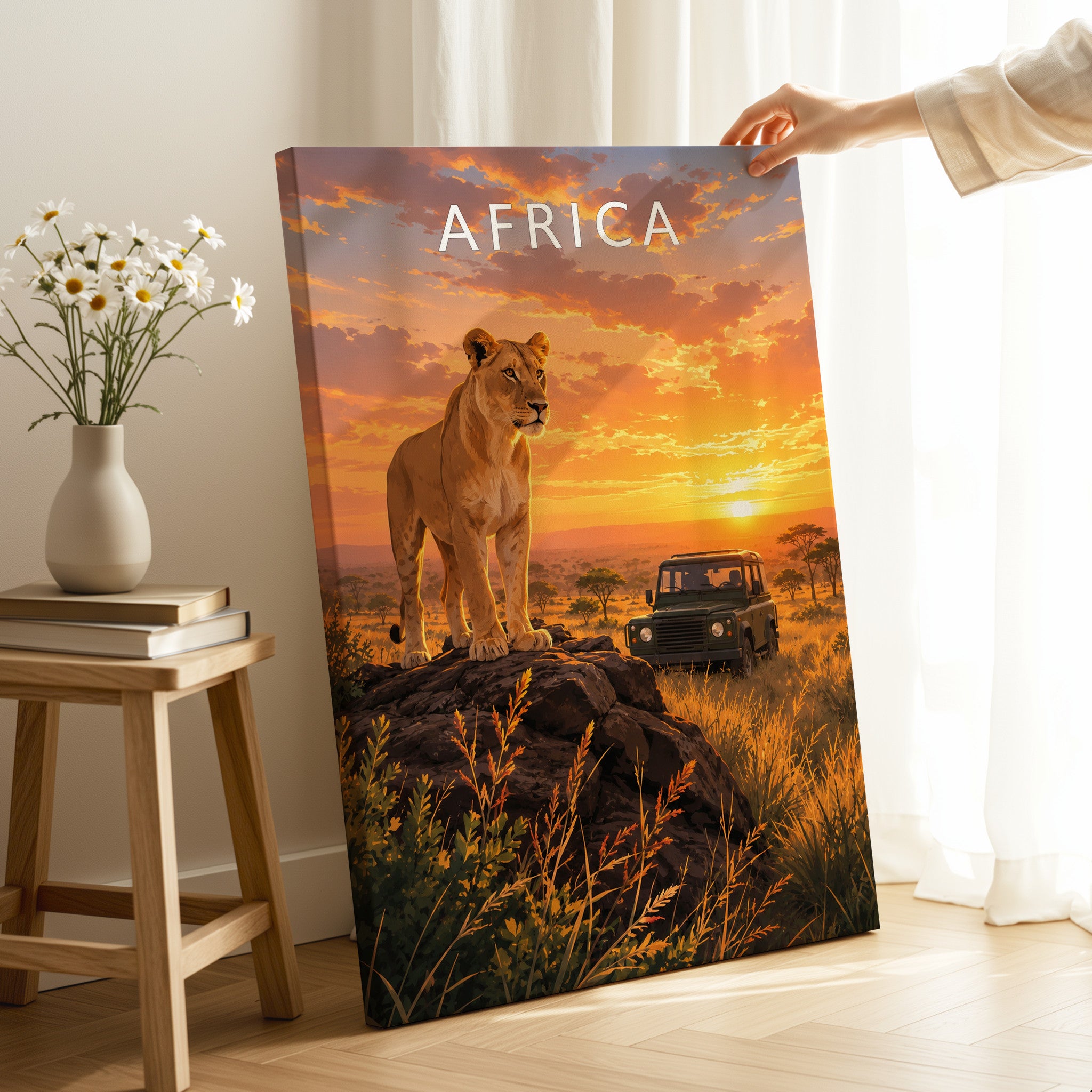 Africa Travel Poster as a gallery-wrapped canvas